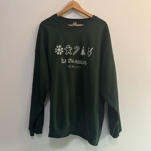 Holiday crewneck sweatshirt green 2X